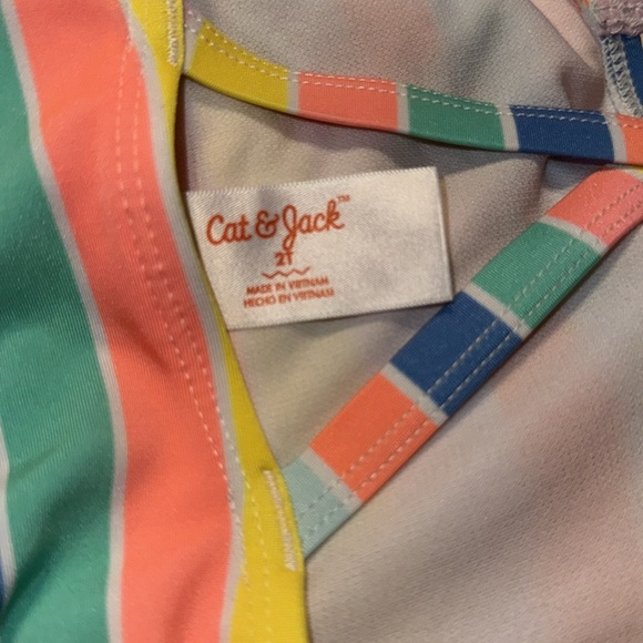 Cat and Jack size 2T swimsuit, multiple colors one piece - Picture 3 of 3